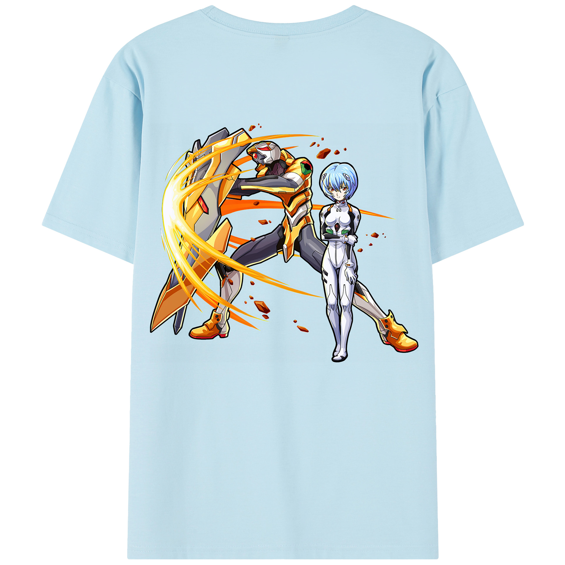 （画像用） EVA 新世紀エヴァンゲリオン 綿100％半袖Tシャツ（背面プリント）